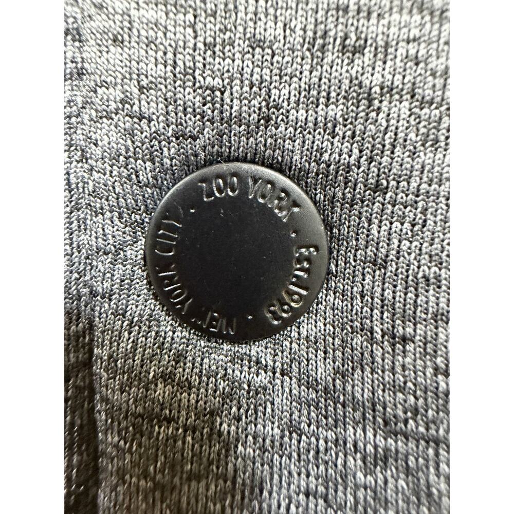 Zoo York Mens Gray Fleece Hoodie Pullover Snap Closure Pockets Logo Size L - Picture 7 of 11